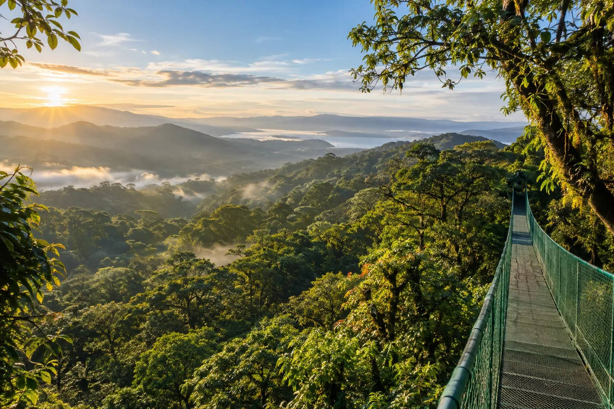 Ilustración generada con IA de Monteverde