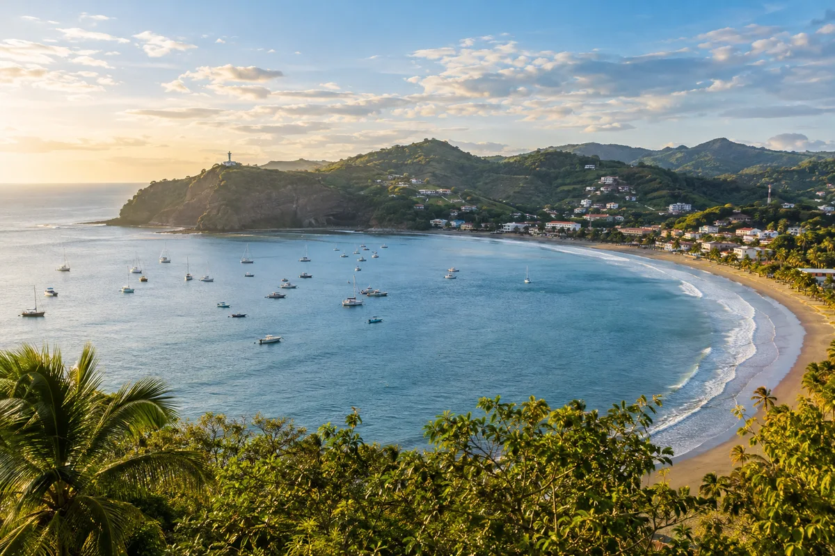 Ilustración generada con IA de San Juan del Sur